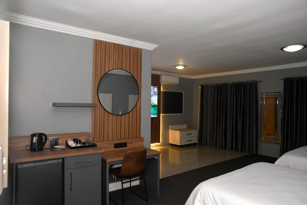 Deluxe Double Room (Room 2) at Al-Beit Lodge, Summerstrand, Gqeberha at night