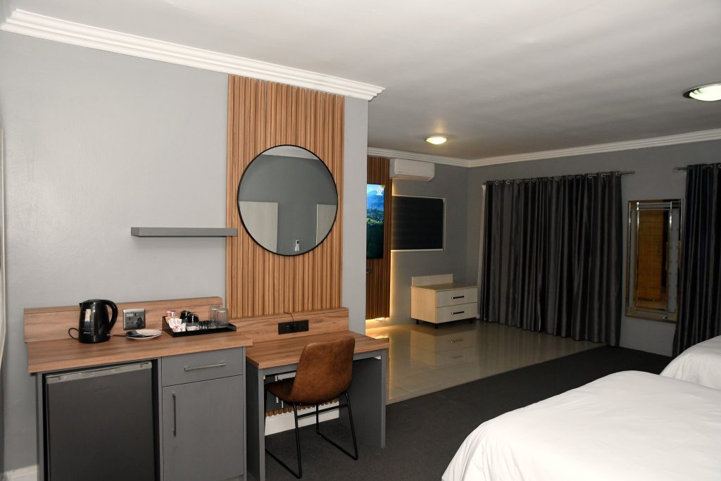 Deluxe Double Room (Room 2) at Al-Beit Lodge, Summerstrand, Gqeberha at night