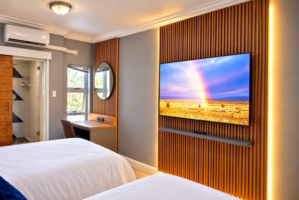 Port Elizabeth Halaal Accommodation-Port Elizabeth Solar Power System Suppliers Family Room (Room 1) at Al-Beit Lodge, Summerstrand, Gqeberha (Port Elizabeth)